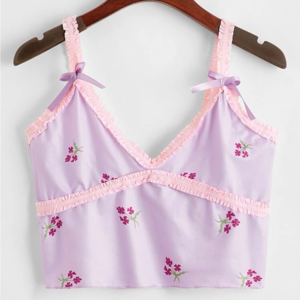 Shein Floral Cropped Cami